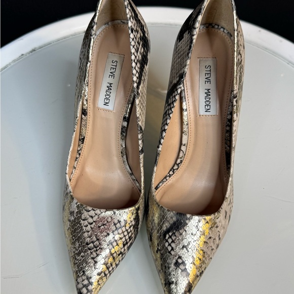 Steve Madden leather Snakeskin Patterned Stiletto Heels - Picture 7 of 8